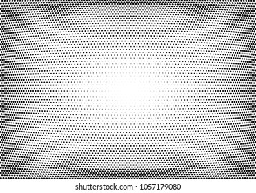 Abstract halftone wave dotted background. Halftone twisted grunge pattern, dot, circle.  Vector modern optical halftone pop art texture for poster, business card, cover, label mock-up, sticker layout