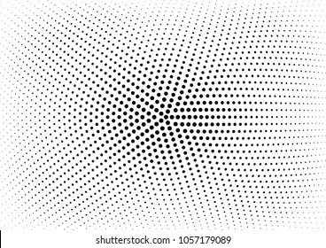 Abstract halftone wave dotted background. Halftone twisted grunge pattern, dot, circle.  Vector modern optical halftone pop art texture for poster, business card, cover, label mock-up, sticker layout