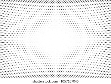 Abstract halftone wave dotted background. Halftone twisted grunge pattern, dot, circle.  Vector modern optical halftone pop art texture for poster, business card, cover, label mock-up, sticker layout