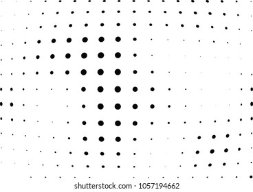 Abstract halftone wave dotted background. Halftone twisted grunge pattern, dot, circle.  Vector modern optical halftone pop art texture for poster, business card, cover, label mock-up, sticker layout