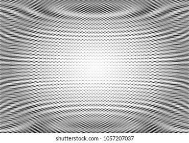 Abstract halftone wave dotted background. Halftone twisted grunge pattern, dot, circle.  Vector modern optical halftone pop art texture for poster, business card, cover, label mock-up, sticker layout