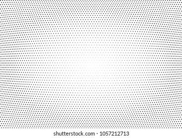 Abstract halftone wave dotted background. Halftone twisted grunge pattern, dot, circle.  Vector modern optical halftone pop art texture for poster, business card, cover, label mock-up, sticker layout