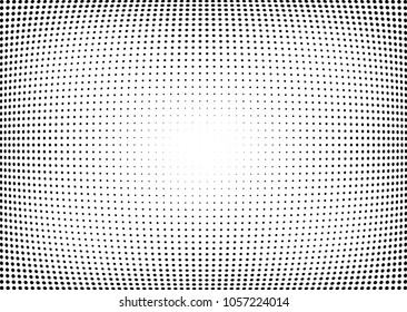 Abstract halftone wave dotted background. Halftone twisted grunge pattern, dot, circle.  Vector modern optical halftone pop art texture for poster, business card, cover, label mock-up, sticker layout