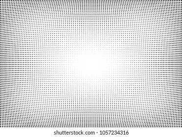 Abstract halftone wave dotted background. Halftone twisted grunge pattern, dot, circle.  Vector modern optical halftone pop art texture for poster, business card, cover, label mock-up, sticker layout