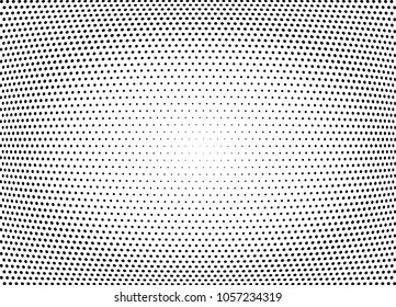 Abstract halftone wave dotted background. Halftone twisted grunge pattern, dot, circle.  Vector modern optical halftone pop art texture for poster, business card, cover, label mock-up, sticker layout