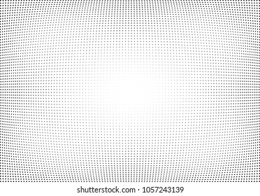 Abstract halftone wave dotted background. Halftone twisted grunge pattern, dot, circle.  Vector modern optical halftone pop art texture for poster, business card, cover, label mock-up, sticker layout