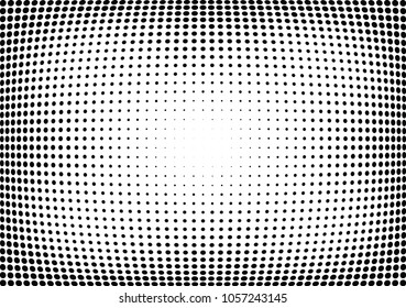 Abstract halftone wave dotted background. Halftone twisted grunge pattern, dot, circle.  Vector modern optical halftone pop art texture for poster, business card, cover, label mock-up, sticker layout