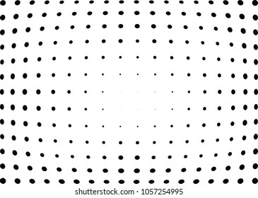 Abstract halftone wave dotted background. Halftone twisted grunge pattern, dot, circle.  Vector modern optical halftone pop art texture for poster, business card, cover, label mock-up, sticker layout