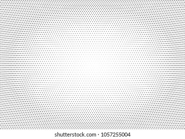 Abstract halftone wave dotted background. Halftone twisted grunge pattern, dot, circle.  Vector modern optical halftone pop art texture for poster, business card, cover, label mock-up, sticker layout