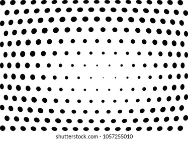 Abstract halftone wave dotted background. Halftone twisted grunge pattern, dot, circle.  Vector modern optical halftone pop art texture for poster, business card, cover, label mock-up, sticker layout