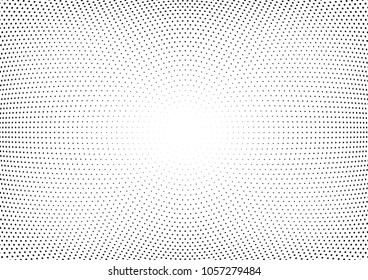 Abstract halftone wave dotted background. Halftone twisted grunge pattern, dot, circle.  Vector modern optical halftone pop art texture for poster, business card, cover, label mock-up, sticker layout