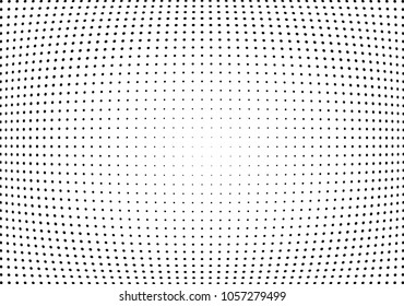 Abstract halftone wave dotted background. Halftone twisted grunge pattern, dot, circle.  Vector modern optical halftone pop art texture for poster, business card, cover, label mock-up, sticker layout
