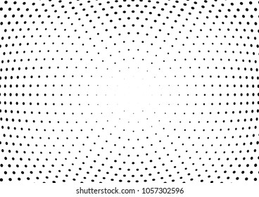 Abstract halftone wave dotted background. Halftone twisted grunge pattern, dot, circle.  Vector modern optical halftone pop art texture for poster, business card, cover, label mock-up, sticker layout
