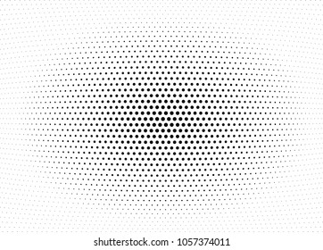 Abstract halftone wave dotted background. Halftone twisted grunge pattern, dot, circle.  Vector modern optical halftone pop art texture for poster, business card, cover, label mock-up, sticker layout