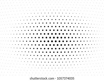 Abstract halftone wave dotted background. Halftone twisted grunge pattern, dot, circle.  Vector modern optical halftone pop art texture for poster, business card, cover, label mock-up, sticker layout