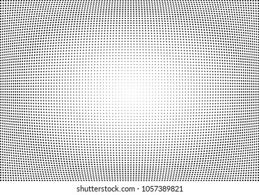 Abstract halftone wave dotted background. Halftone twisted grunge pattern, dot, circle.  Vector modern optical halftone pop art texture for poster, business card, cover, label mock-up, sticker layout