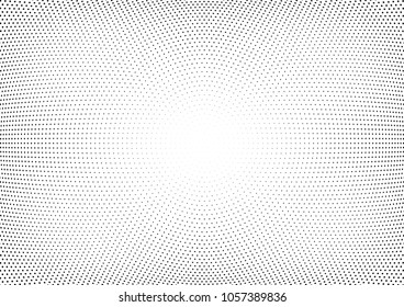 Abstract halftone wave dotted background. Halftone twisted grunge pattern, dot, circle.  Vector modern optical halftone pop art texture for poster, business card, cover, label mock-up, sticker layout