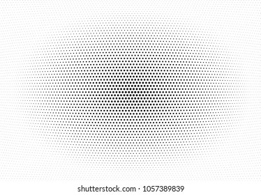 Abstract halftone wave dotted background. Halftone twisted grunge pattern, dot, circle.  Vector modern optical halftone pop art texture for poster, business card, cover, label mock-up, sticker layout