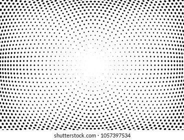 Abstract halftone wave dotted background. Halftone twisted grunge pattern, dot, circle.  Vector modern optical halftone pop art texture for poster, business card, cover, label mock-up, sticker layout