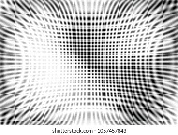 Abstract halftone wave dotted background. Halftone twisted grunge pattern, dot, circle.  Vector modern optical halftone pop art texture for poster, business card, cover, label mock-up, sticker layout