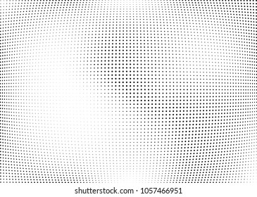 Abstract halftone wave dotted background. Halftone twisted grunge pattern, dot, circle.  Vector modern optical halftone pop art texture for poster, business card, cover, label mock-up, sticker layout