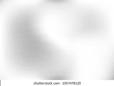 Abstract halftone wave dotted background. Halftone twisted grunge pattern, dot, circle.  Vector modern optical halftone pop art texture for poster, business card, cover, label mock-up, sticker layout