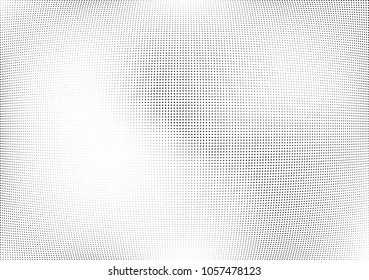 Abstract halftone wave dotted background. Halftone twisted grunge pattern, dot, circle.  Vector modern optical halftone pop art texture for poster, business card, cover, label mock-up, sticker layout