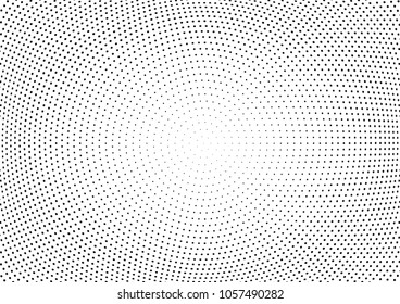 Abstract halftone wave dotted background. Halftone twisted grunge pattern, dot, circle.  Vector modern optical halftone pop art texture for poster, business card, cover, label mock-up, sticker layout