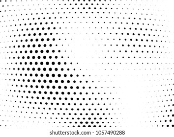 Abstract halftone wave dotted background. Halftone twisted grunge pattern, dot, circle.  Vector modern optical halftone pop art texture for poster, business card, cover, label mock-up, sticker layout