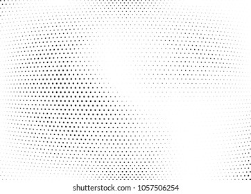 Abstract halftone wave dotted background. Halftone twisted grunge pattern, dot, circle.  Vector modern optical halftone pop art texture for poster, business card, cover, label mock-up, sticker layout