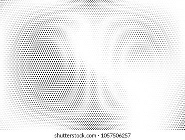 Abstract halftone wave dotted background. Halftone twisted grunge pattern, dot, circle.  Vector modern optical halftone pop art texture for poster, business card, cover, label mock-up, sticker layout