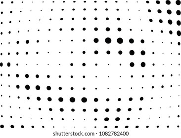 Abstract halftone wave dotted background. Halftone twisted grunge pattern, dot, circle.  Vector modern optical halftone pop art texture for poster, business card, cover, label mock-up, sticker layout