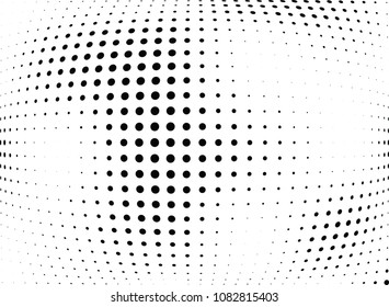 Abstract halftone wave dotted background. Halftone twisted grunge pattern, dot, circle.  Vector modern optical halftone pop art texture for poster, business card, cover, label mock-up, sticker layout