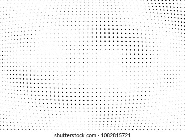 Abstract halftone wave dotted background. Halftone twisted grunge pattern, dot, circle.  Vector modern optical halftone pop art texture for poster, business card, cover, label mock-up, sticker layout