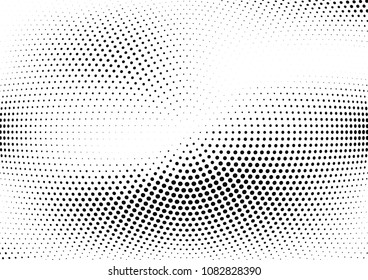 Abstract halftone wave dotted background. Halftone twisted grunge pattern, dot, circle.  Vector modern optical halftone pop art texture for poster, business card, cover, label mock-up, sticker layout
