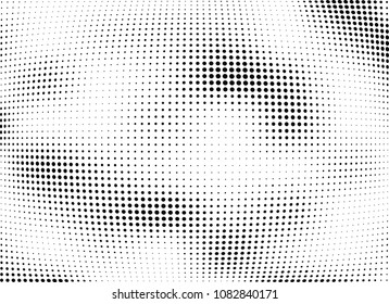 Abstract halftone wave dotted background. Halftone twisted grunge pattern, dot, circle.  Vector modern optical halftone pop art texture for poster, business card, cover, label mock-up, sticker layout