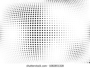 Abstract halftone wave dotted background. Halftone twisted grunge pattern, dot, circle.  Vector modern optical halftone pop art texture for poster, business card, cover, label mock-up, sticker layout