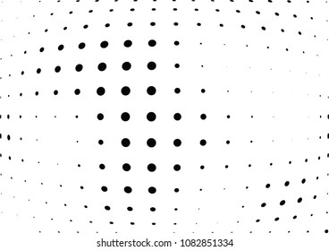 Abstract halftone wave dotted background. Halftone twisted grunge pattern, dot, circle.  Vector modern optical halftone pop art texture for poster, business card, cover, label mock-up, sticker layout