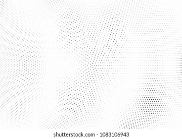 Abstract halftone wave dotted background. Halftone twisted grunge pattern, dot, circle.  Vector modern optical halftone pop art texture for poster, business card, cover, label mock-up, sticker layout