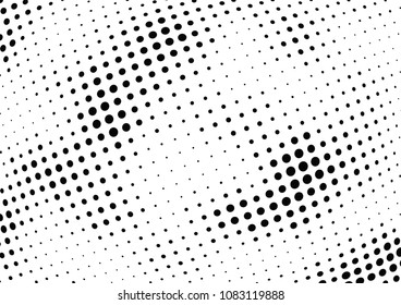 Abstract halftone wave dotted background. Halftone twisted grunge pattern, dot, circle.  Vector modern optical halftone pop art texture for poster, business card, cover, label mock-up, sticker layout
