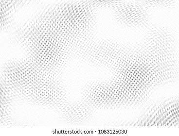 Abstract halftone wave dotted background. Halftone twisted grunge pattern, dot, circle.  Vector modern optical halftone pop art texture for poster, business card, cover, label mock-up, sticker layout