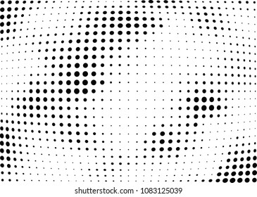 Abstract halftone wave dotted background. Halftone twisted grunge pattern, dot, circle.  Vector modern optical halftone pop art texture for poster, business card, cover, label mock-up, sticker layout