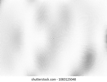 Abstract halftone wave dotted background. Halftone twisted grunge pattern, dot, circle.  Vector modern optical halftone pop art texture for poster, business card, cover, label mock-up, sticker layout