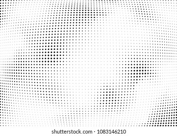 Abstract halftone wave dotted background. Halftone twisted grunge pattern, dot, circle.  Vector modern optical halftone pop art texture for poster, business card, cover, label mock-up, sticker layout