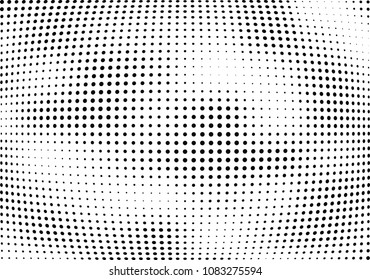 Abstract halftone wave dotted background. Halftone twisted grunge pattern, dot, circle.  Vector modern optical halftone pop art texture for poster, business card, cover, label mock-up, sticker layout