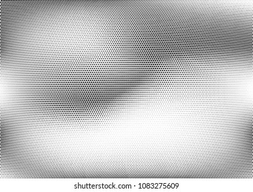 Abstract halftone wave dotted background. Halftone twisted grunge pattern, dot, circle.  Vector modern optical halftone pop art texture for poster, business card, cover, label mock-up, sticker layout