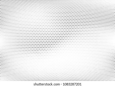Abstract halftone wave dotted background. Halftone twisted grunge pattern, dot, circle.  Vector modern optical halftone pop art texture for poster, business card, cover, label mock-up, sticker layout