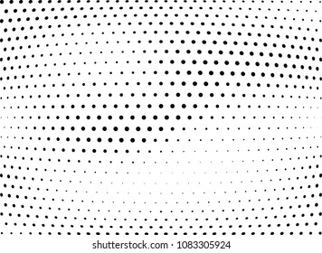 Abstract halftone wave dotted background. Halftone twisted grunge pattern, dot, circle.  Vector modern optical halftone pop art texture for poster, business card, cover, label mock-up, sticker layout