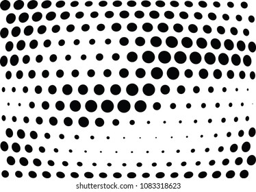 Abstract halftone wave dotted background. Halftone twisted grunge pattern, dot, circle.  Vector modern optical halftone pop art texture for poster, business card, cover, label mock-up, sticker layout