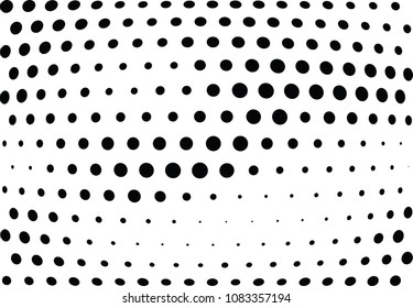 Abstract halftone wave dotted background. Halftone twisted grunge pattern, dot, circle.  Vector modern optical halftone pop art texture for poster, business card, cover, label mock-up, sticker layout